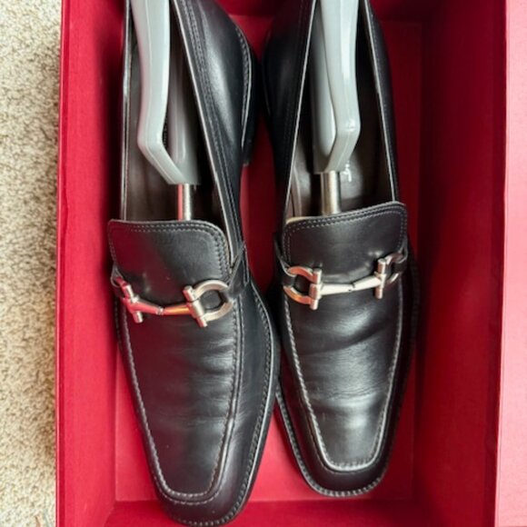 Pre-loved Salvatore Ferragamo Deeper Men's Loafer Size 11.5 Black - Picture 9 of 16